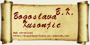 Bogoslava Kusonjić vizit kartica